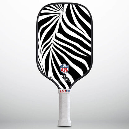 APL - White Black Patterns Pickleball Paddle | 16mm Carbon Fiber | Best Pickleball Paddles | American Pickleball League