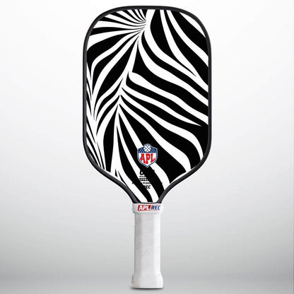 APL - White Black Patterns Pickleball Paddle | 16mm Carbon Fiber | Best Pickleball Paddles | American Pickleball League