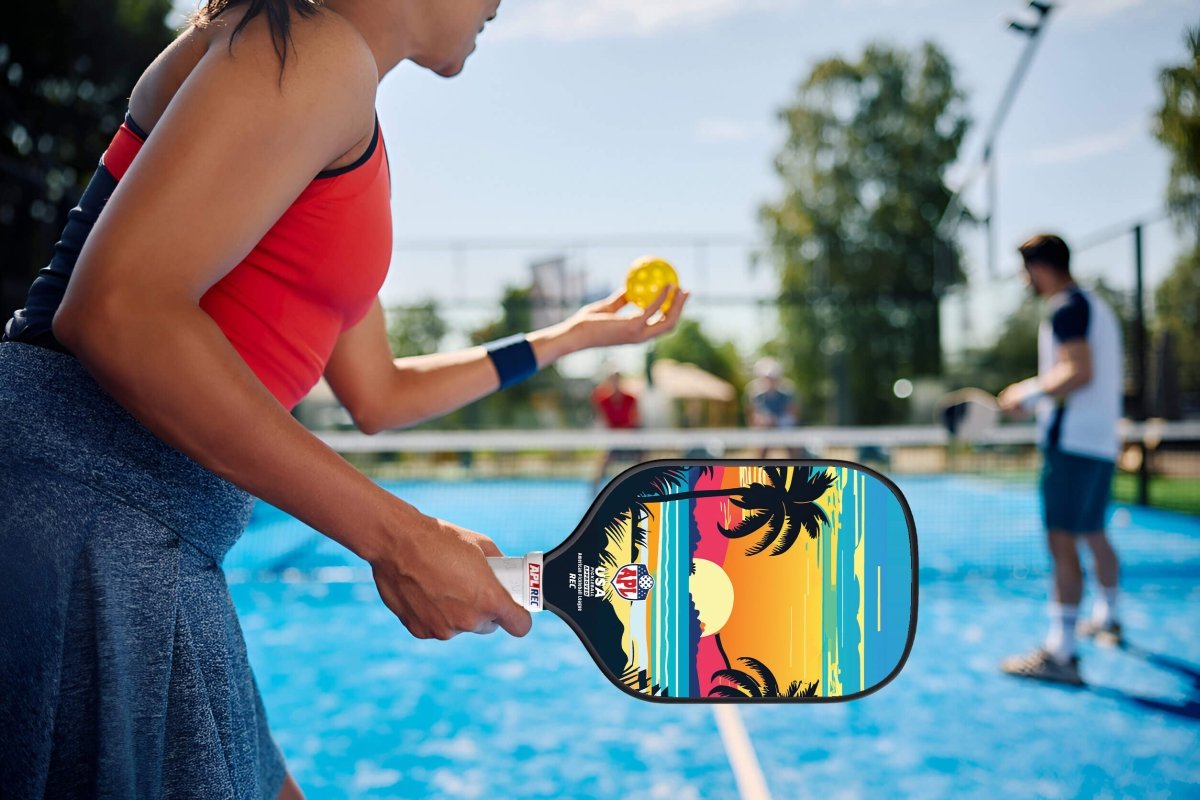 APL - Sunset Pickleball Paddles | 16mm Carbon Fiber | Best Pickleball Paddles | American Pickleball League