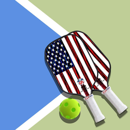 APL - US Flag Pickleball Paddle | 16mm Carbon Fiber | Best Pickleball Paddles | American Pickleball League