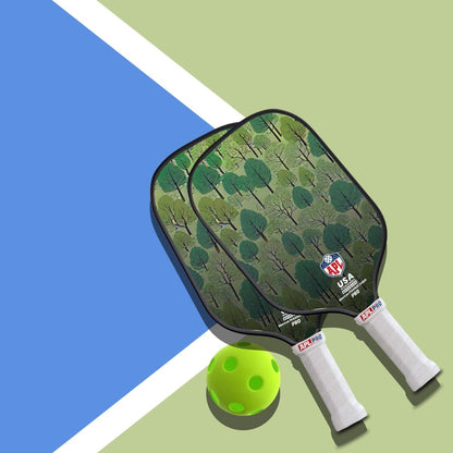 APL - Trees Pickleball Paddle | 16mm Carbon Fiber | Best Pickleball Paddles | American Pickleball League