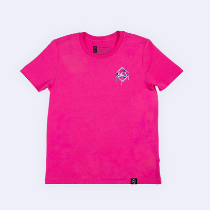 Turn Two Youth Tee - Electric Pink V2