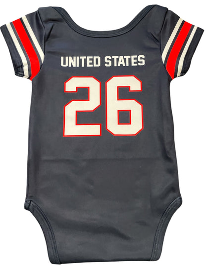 USA Hockey Logo Official Navy Baby Onecie