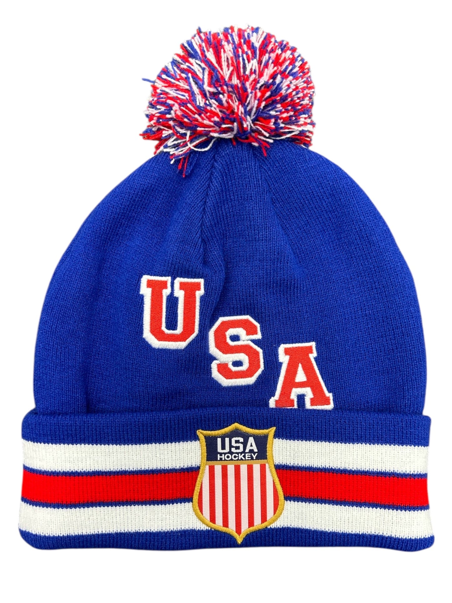 USA Hockey Shield Official Licensed Blue Knit Hat