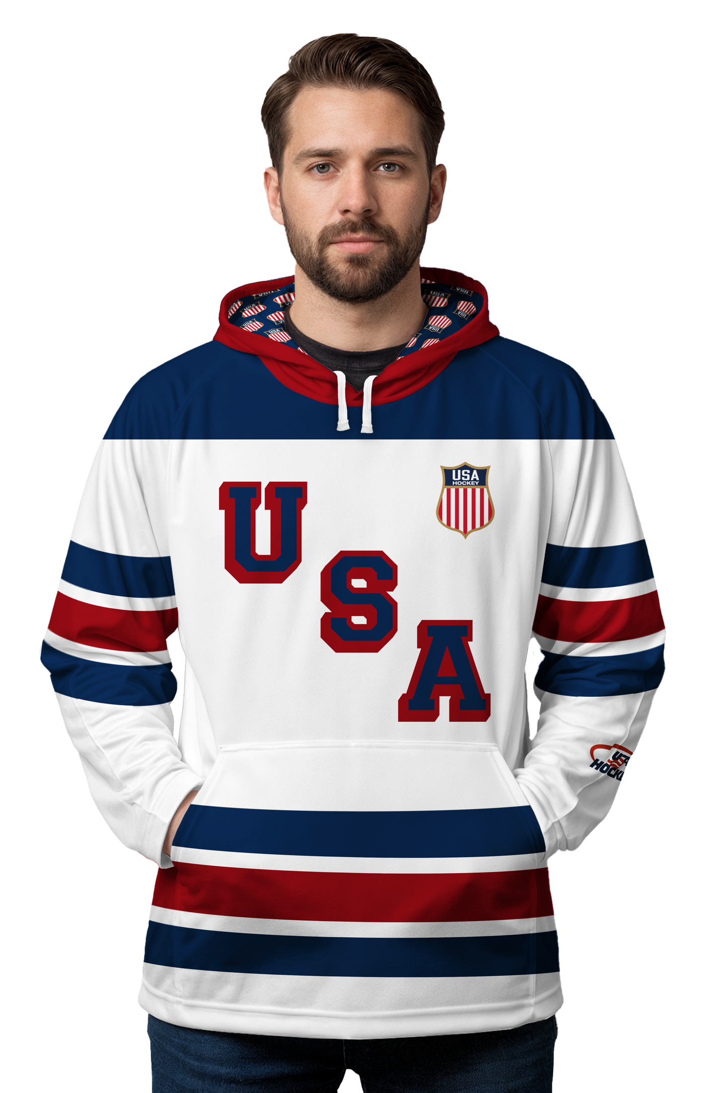 USA Hockey 1960 Gold Official 2026 Jersey Replica Jersey Hoodie