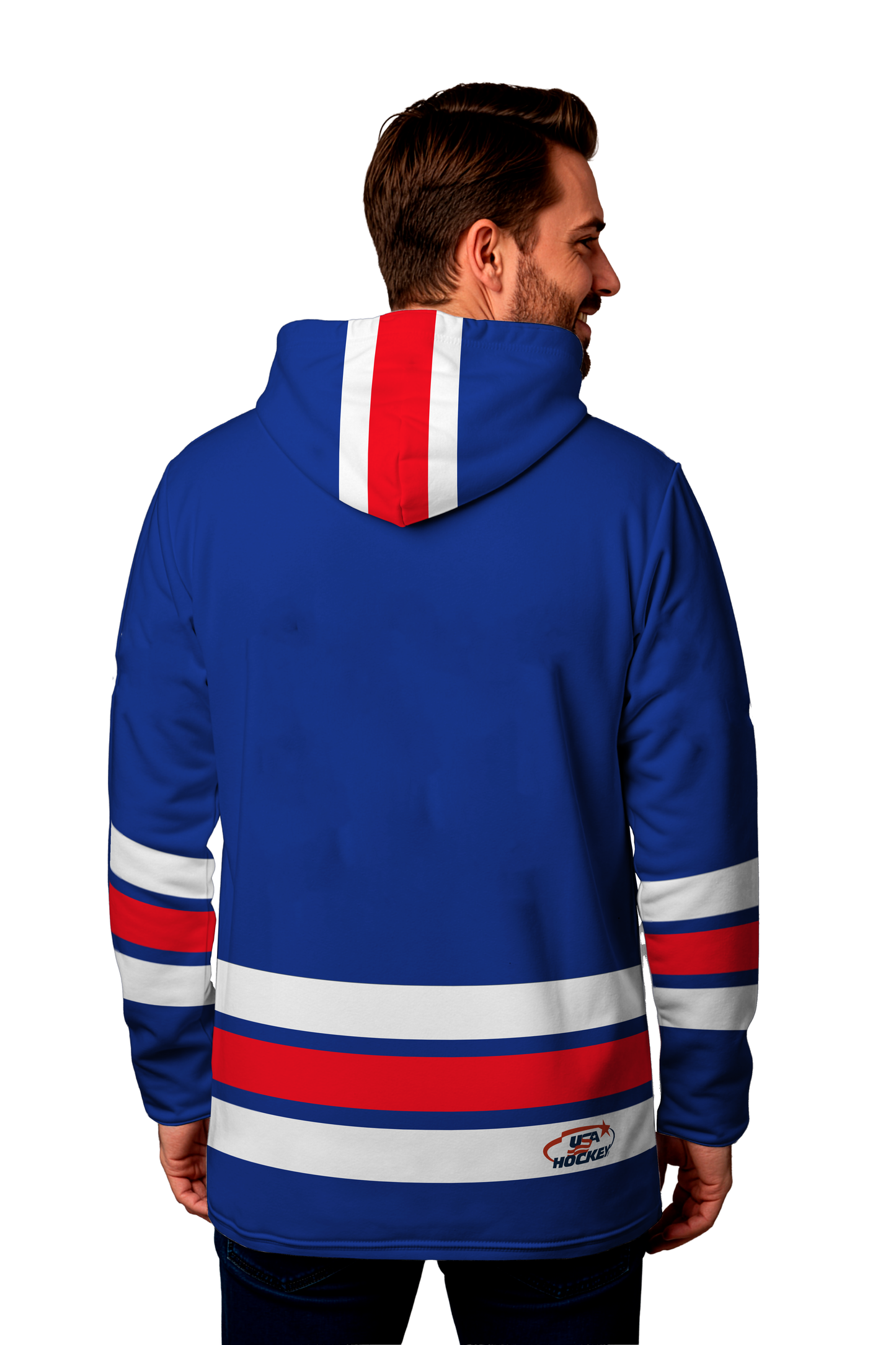 USA Hockey 2026 Replica Jersey Blue Hoodie-(Out of stock sizes will ship by 03/01/2026)
