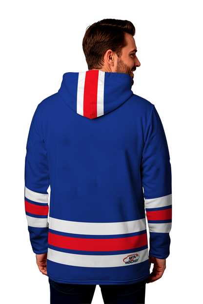 USA Hockey 2026 Replica Jersey Blue Hoodie-(Out of stock sizes will ship by 03/01/2026)