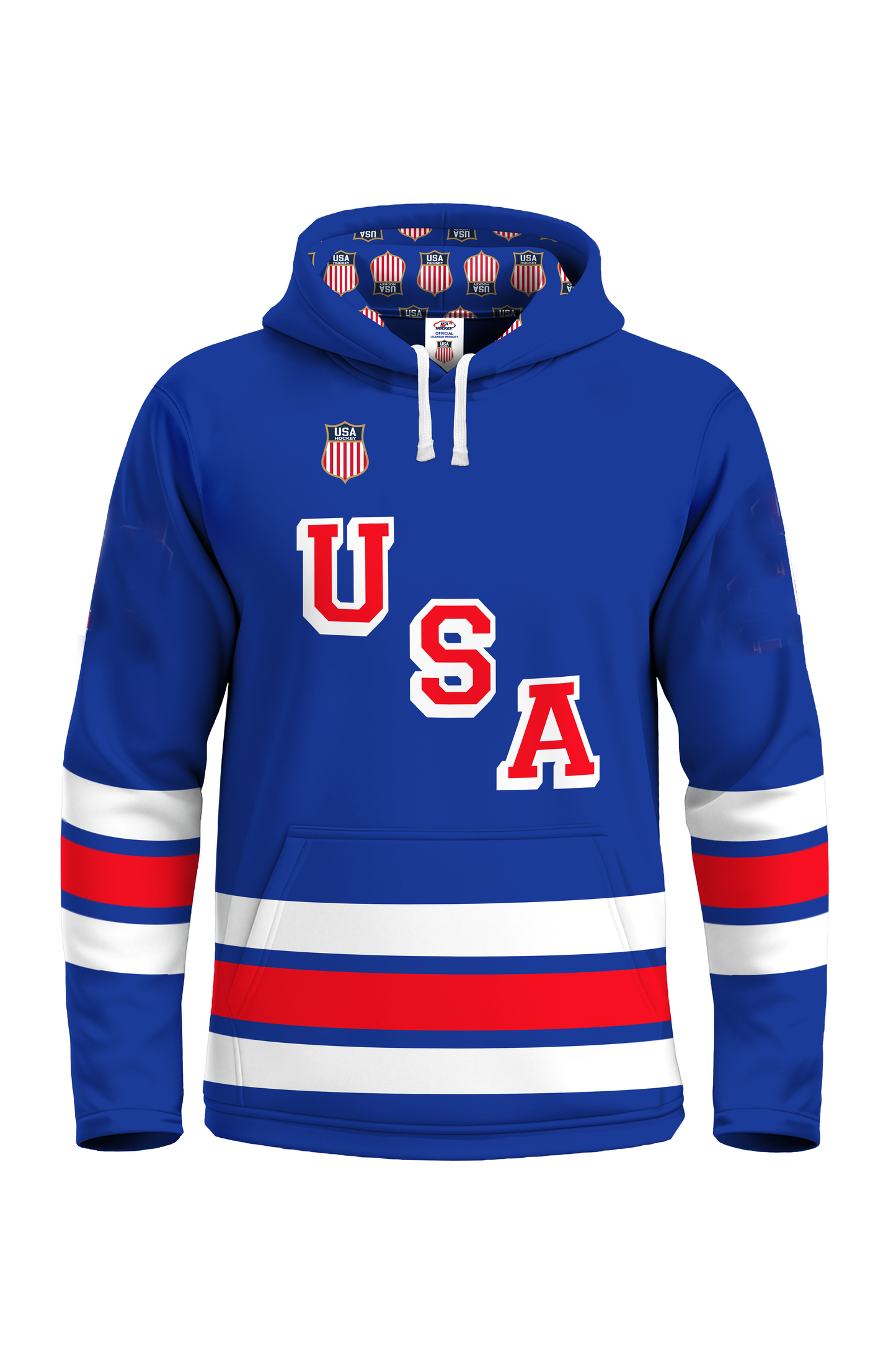 USA Hockey 2026 Replica Jersey Blue Hoodie-(Out of stock sizes will ship by 03/01/2026)