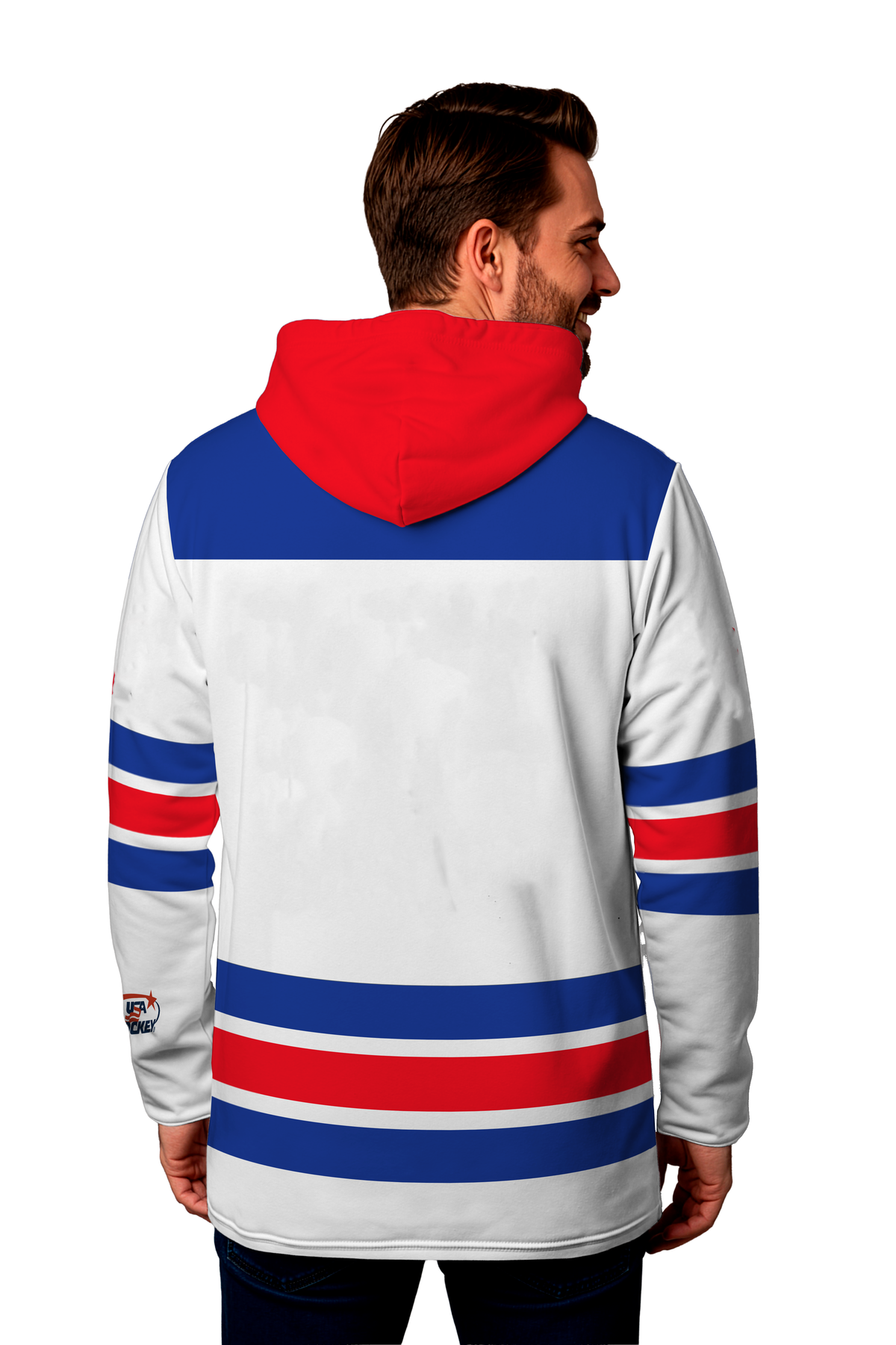 USA Hockey Shield 2026 Replica Jersey White Hoodie-(Out of stock sizes will ship by 03/01/2026)