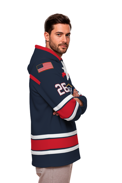 Kendall Coyne USA Hockey Embroidered Navy Lace Cotton Hoodie