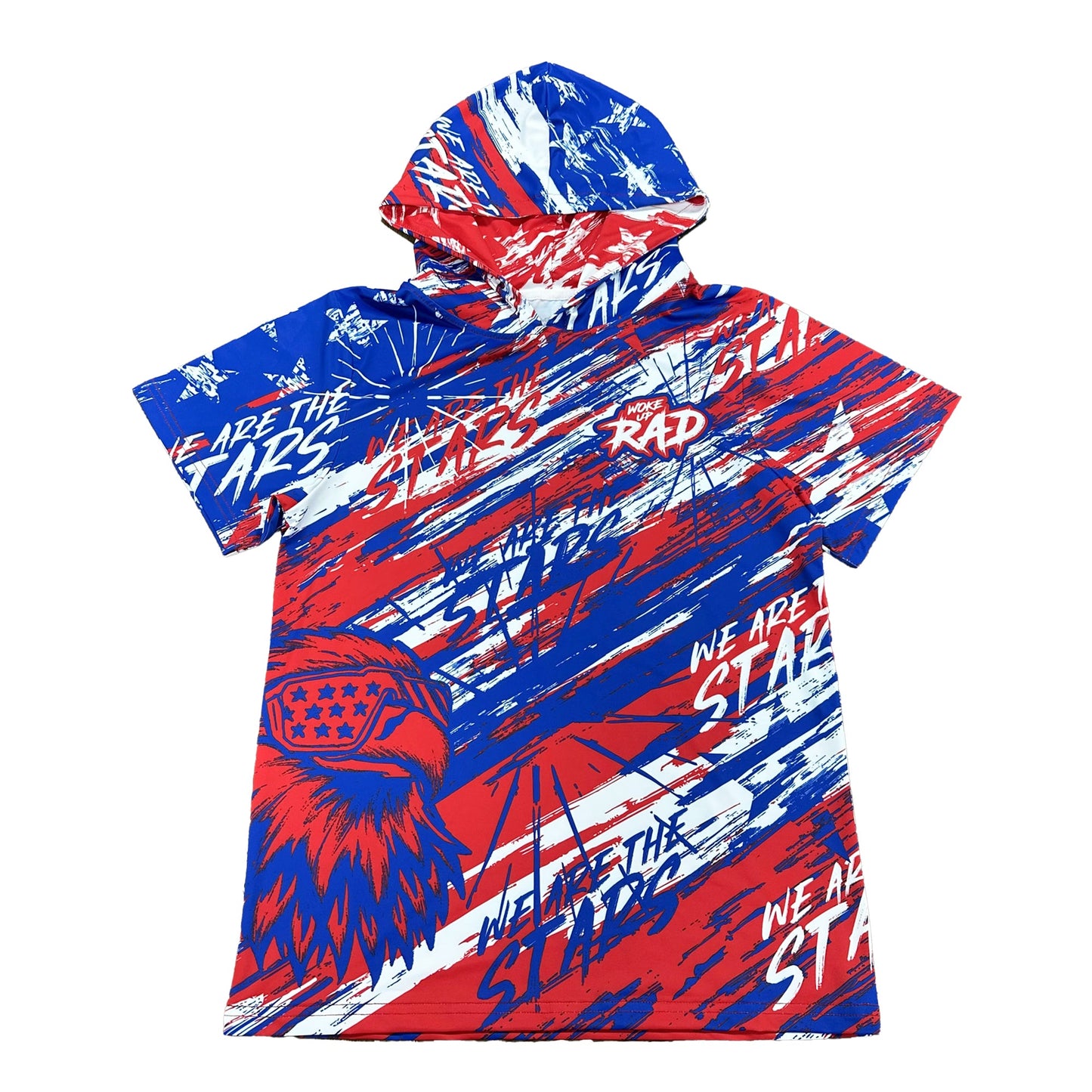 Woke Up RAD - Premium Short Sleeve Hooded Tee (We are the Stars)