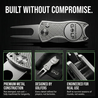 Foldable 5-in-1 Divot Tool with Magnetic Ball Marker