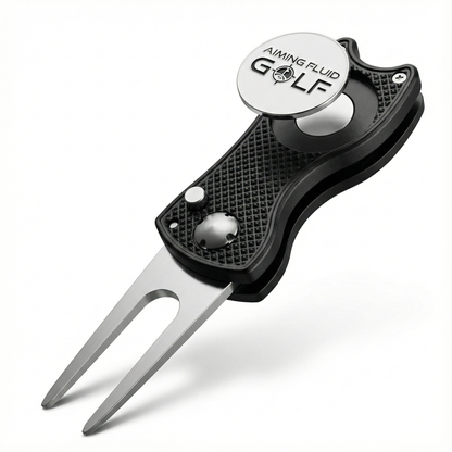 Foldable 5-in-1 Divot Tool with Magnetic Ball Marker