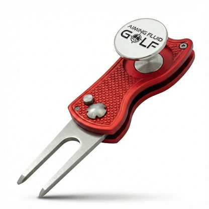 Foldable 5-in-1 Divot Tool with Magnetic Ball Marker