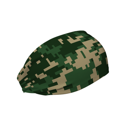 Cooling Headband: Green Digi Camo