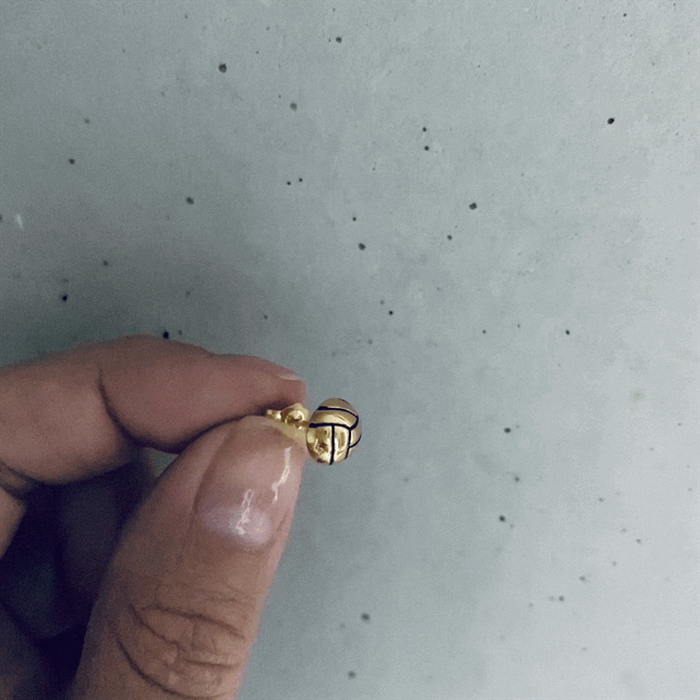 Volleyball Stud Earrings - Gold