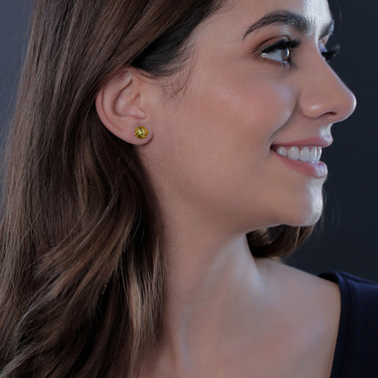Volleyball Stud Earrings - Gold