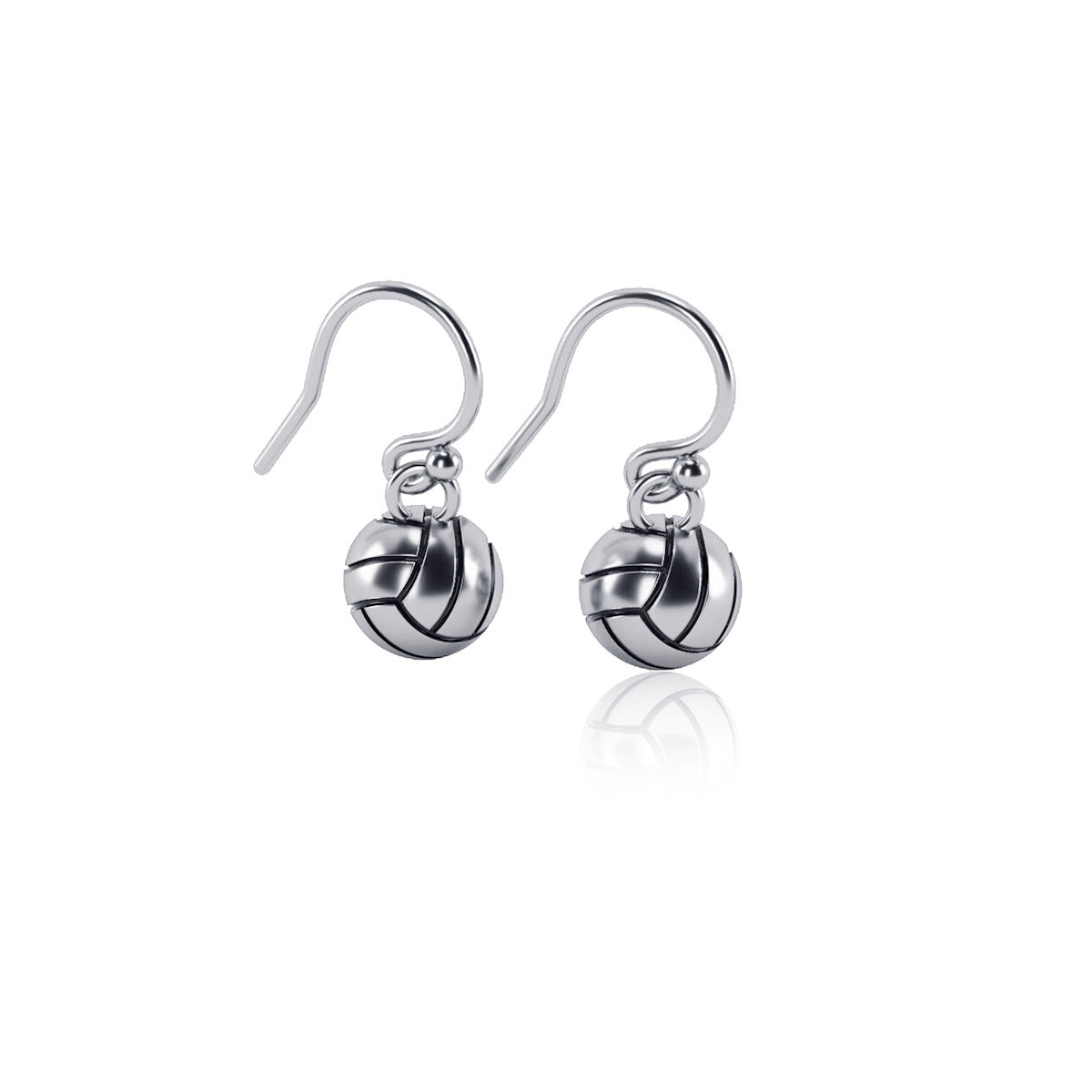 Volleyball Dangle Earrings - Silver