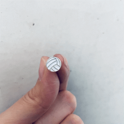 Volleyball Stud Earrings - Enamel