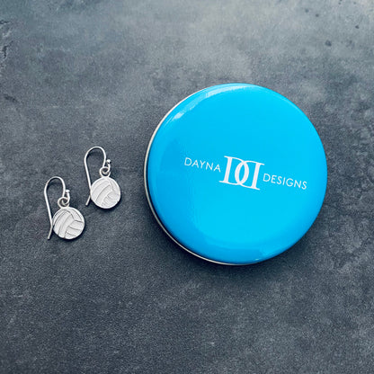 Volleyball Dangle Earrings - Enamel