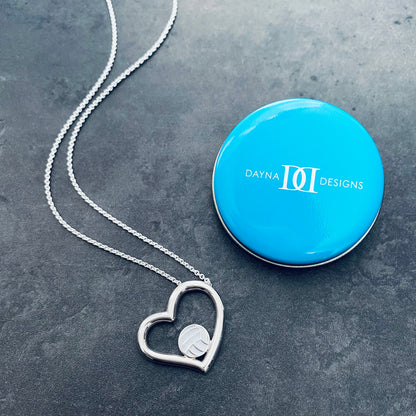 Volleyball Heart Necklace - Enamel