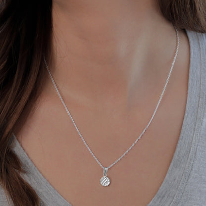 Volleyball Pendant Necklace - Enamel