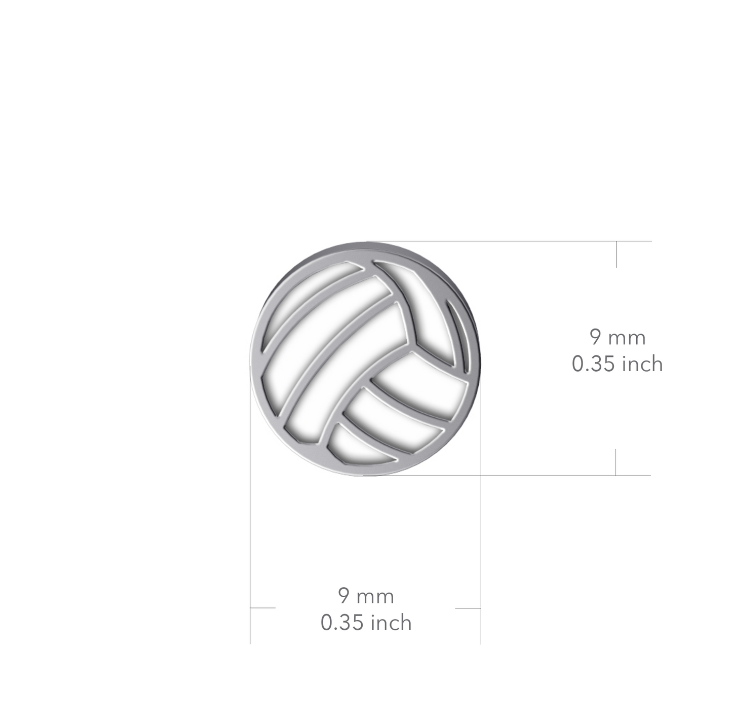 Volleyball Stud Earrings - Enamel