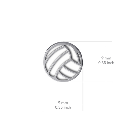 Volleyball Stud Earrings - Enamel