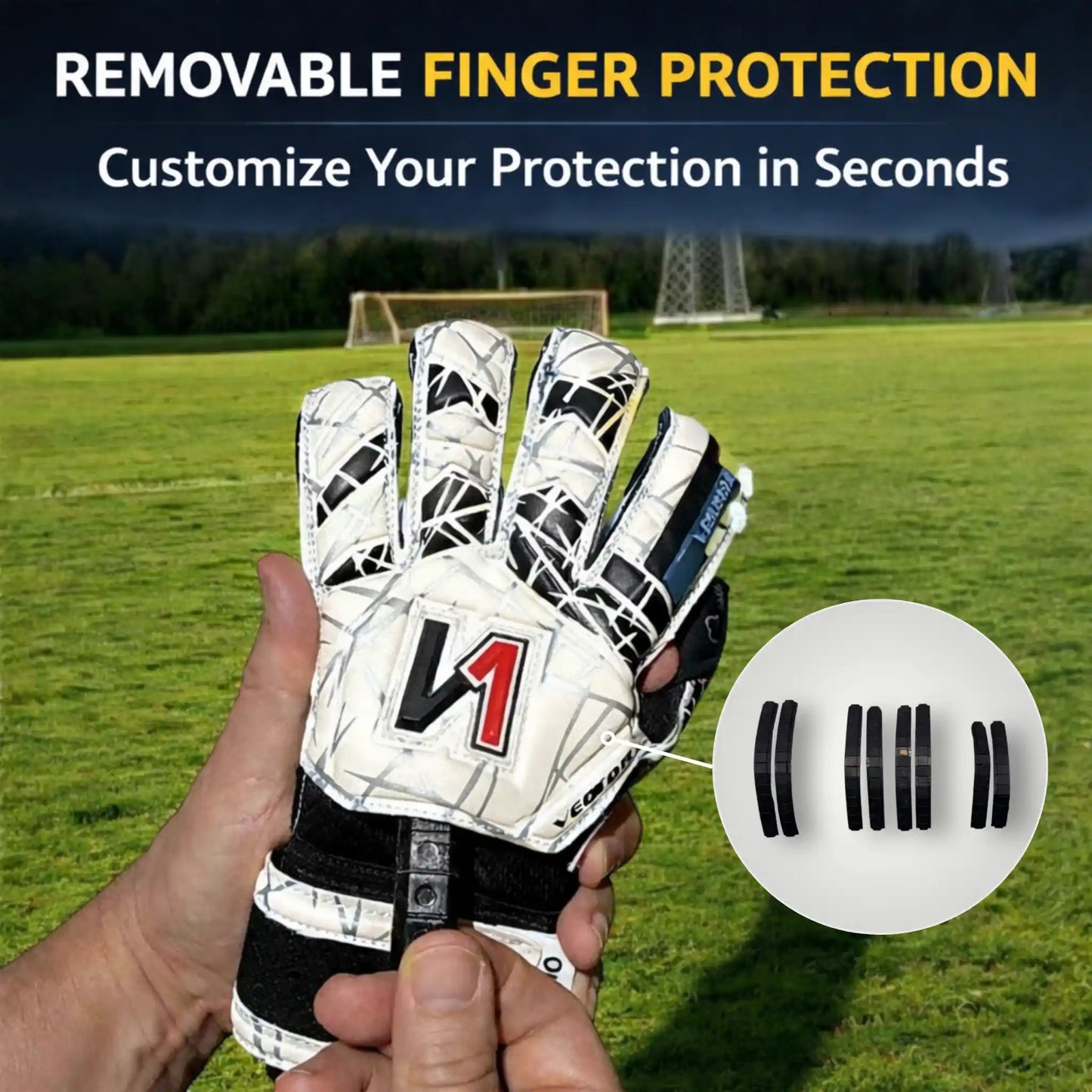 VECTOR Evolution Adult White and Black - No Finger Protection