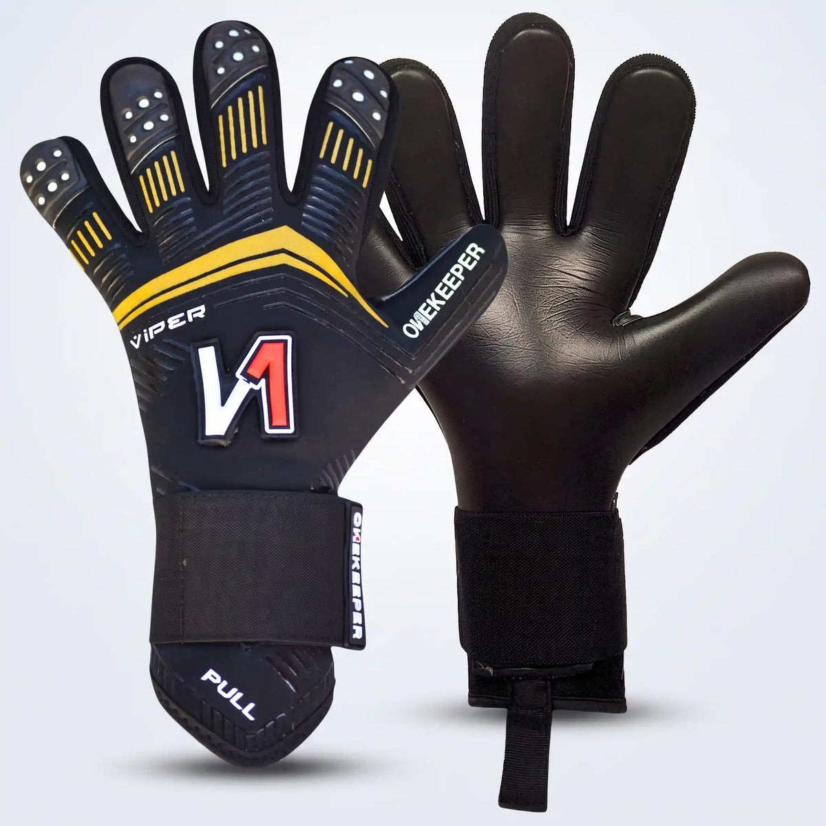 Viper Black and Gold Goalkeeper Gloves
