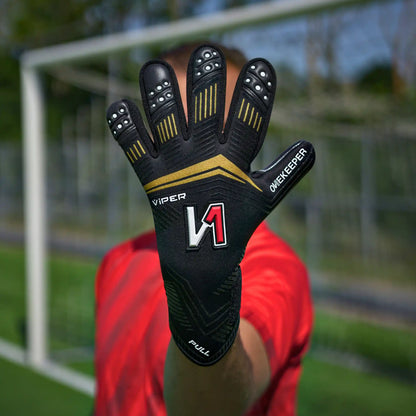 Viper Black and Gold Goalkeeper Gloves