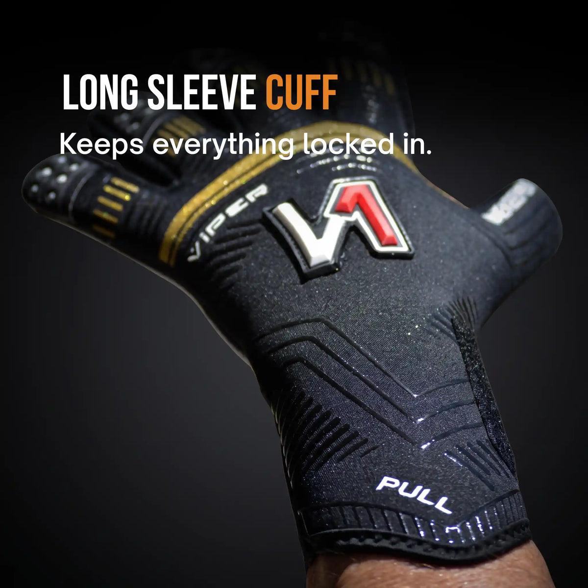 Viper Black and Gold Goalkeeper Gloves