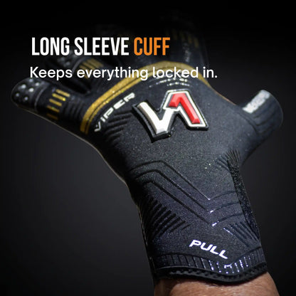 Viper Black and Gold Goalkeeper Gloves