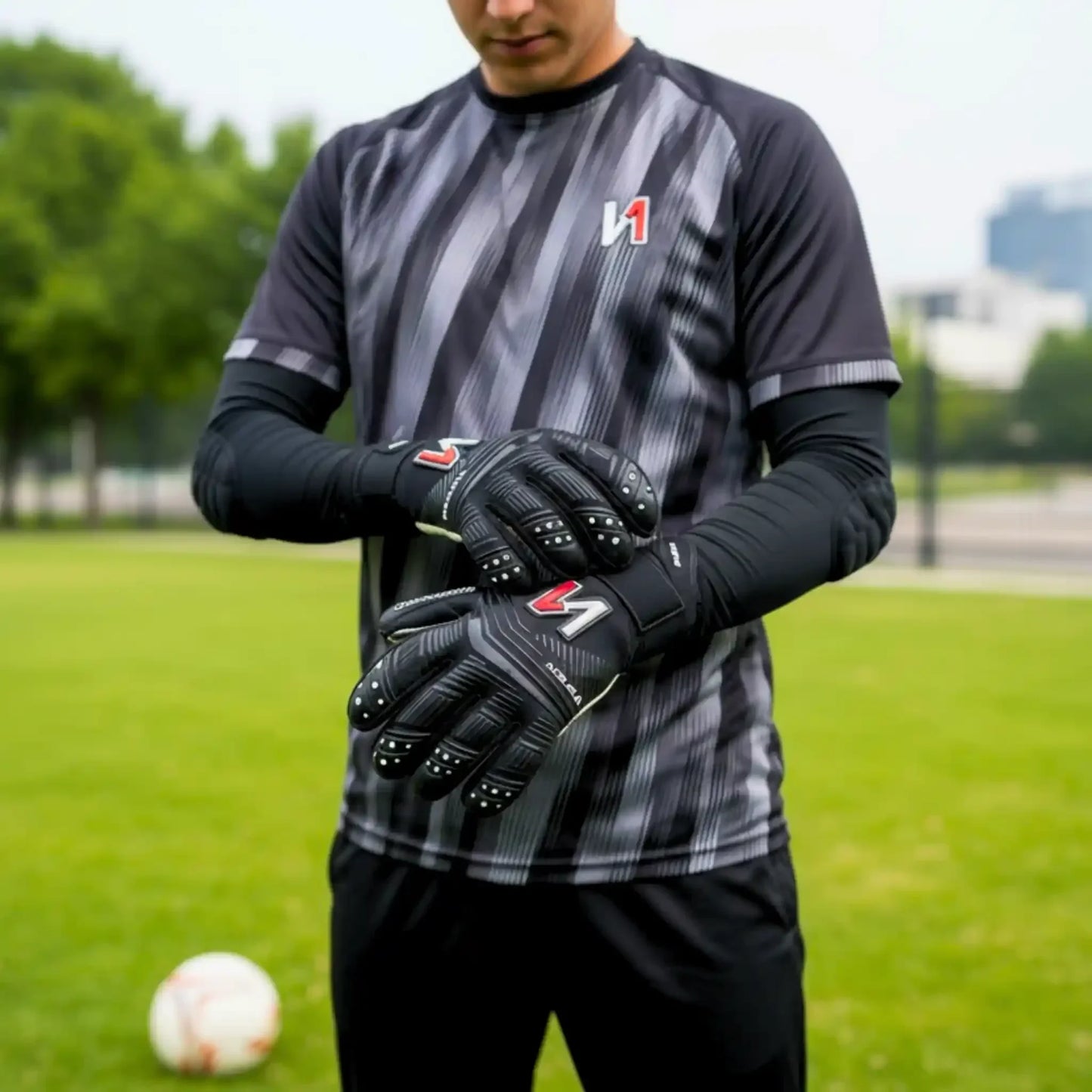 Viper All Black Goalkeeper Gloves