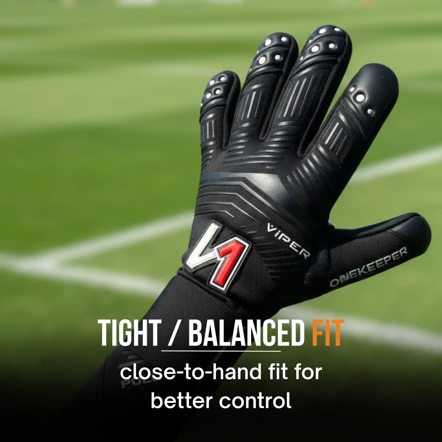 Viper All Black Goalkeeper Gloves