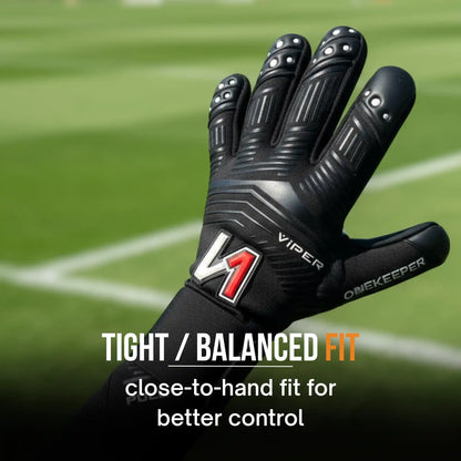 Viper All Black Goalkeeper Gloves