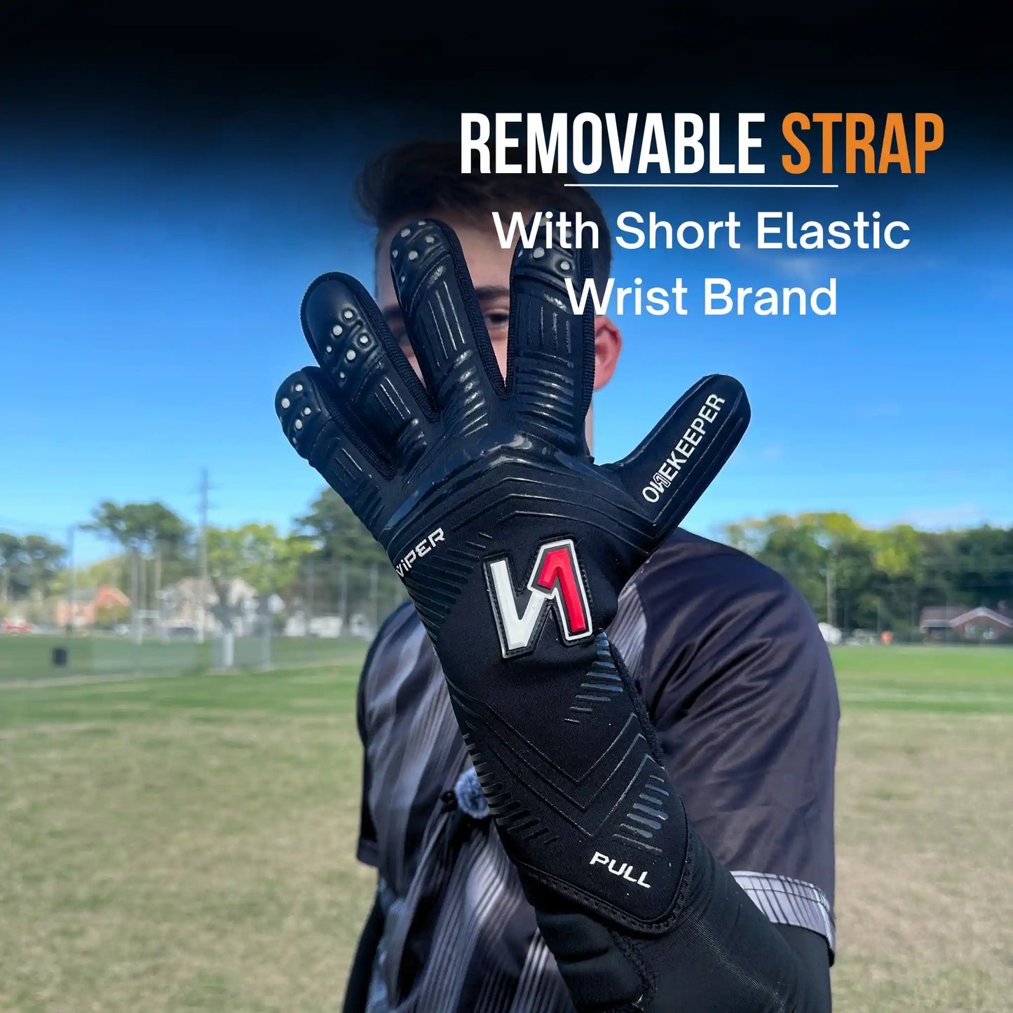 Viper All Black Goalkeeper Gloves