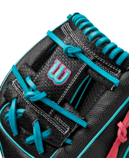 Wilson 2024 Winter A2000 1786SS Black/Teal 11.50" Baseball Glove WBW102521115