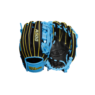 Wilson 2025 A500 Black/Cool Blue/Yellow 10.50" Baseball Glove WBW102536105