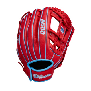 Wilson 2025 A500 Red/Blue/White 11.50" Baseball Glove WBW102540115
