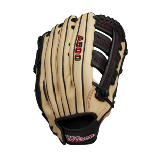 Wilson 2025 A500 Blonde/Red/Black 12.50" Baseball Glove WBW102544125