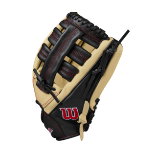 Wilson 2025 A500 Blonde/Red/Black 12.50" Baseball Glove WBW102544125