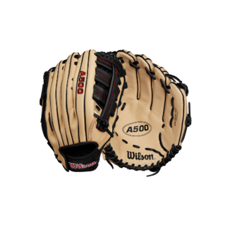 Wilson 2025 A500 Blonde/Red/Black 12.50" Baseball Glove WBW102544125