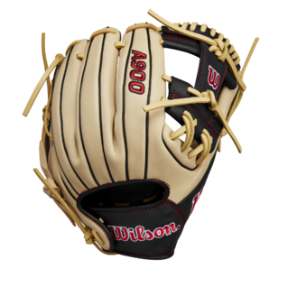 Wilson 2025 A900 PF115 Blonde/Black/Red 11.50" Baseball Glove WBW102570115