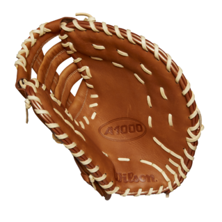 Wilson 2025 A1000 1620 Saddle Tan/Blonde/White 12.50" Baseball 1st Base Mitt WBW102587125