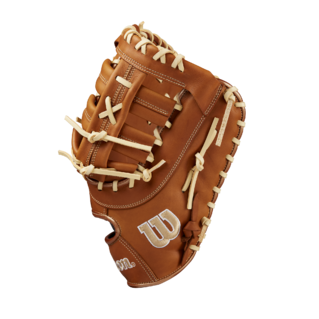 Wilson 2025 A1000 1620 Saddle Tan/Blonde/White 12.50" Baseball 1st Base Mitt WBW102587125