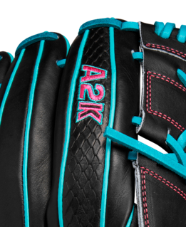 Wilson 2025 Spring A2K B2 Black/Teal 12.00" Baseball Glove WBW10269212