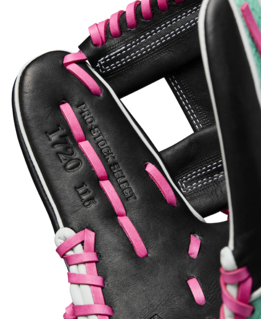 Wilson 2025 Summer A2K 1720SS Black/Seafoam 11.50" Baseball Glove WBW103288115