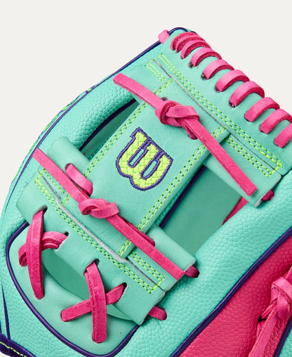 Wilson 2025 Fall A2000 DP15SS Seafoam/O 11.50" Baseball Glove WBW103461115