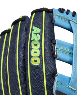 Wilson 2025 Fall A2000 PF50SS Navy/Sky Blue/O 12.25" Baseball Glove WBW1034631225